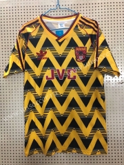 1991-1993 Retro Version Arsenal Away Yellow & Black Thailand Soccer Jersey AAA-811