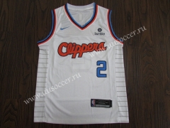 City Version NBA Los Angeles Clippers White #2 Jersey