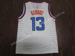 City Version NBA Los Angeles Clippers White #13 Jersey