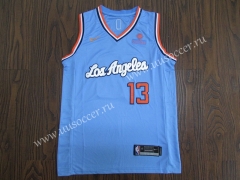 Latin Version NBA Los Angeles Clippers Light Blue #13 Jersey