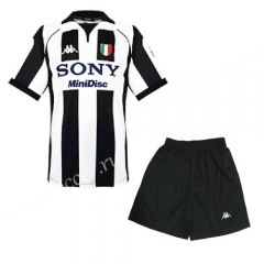 Retro Version 1997-1998 Juventus Home White & Black Thailand Soccer Uniform