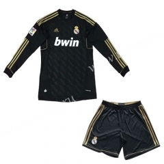 2011-2012  Retro Version Real Madrid Away Black  LS Thailand Soccer Uniform