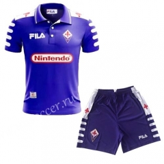 1998-1999 Retro Version Fiorentina Home Purple Thailand Soccer Uniform
