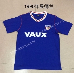 1990  Retro Version Sunderland AFC Away Blue Thailand Soccer Jersey AAA-AY