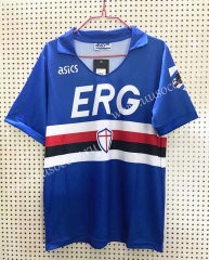1990-1991 Retro Version UC Sampdoria Home Blue Thailand Soccer Jersey AAA-811
