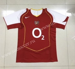 2004-2005 Retro Version Arsenal Home Red Thailand Soccer Jersey AAA-SL
