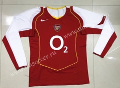 2004-2005 Retro Version Arsenal Home Red LS Thailand Soccer Jersey AAA-SL