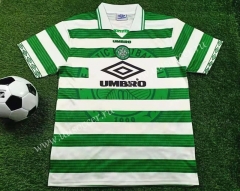 Retro Version 1997-1999 Celtic Home White & Green Thailand Soccer Jersey AAA-503