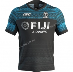 2019 Season Fiji Away Black & Blue Rugby Jersey