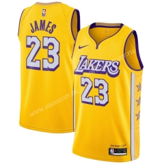 City Version NBA Lakers Yellow #23 Jersey