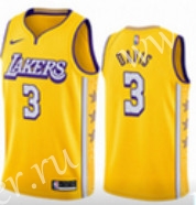 City Version NBA Lakers Yellow #3 Jersey