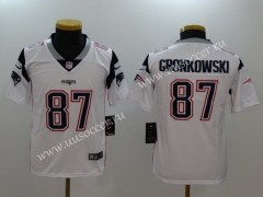 NFL New England (Pa)triots White #87 Jersey