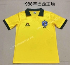 1988 Retro Brazil Home Yellow Thailand Soccer Jersey AAA-AY