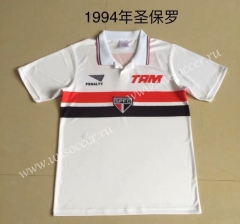 1994 Retro Version  Sao Paulo FC White Thailand Soccer Jersey AAA-AY