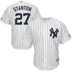MLB New York Yankees White #27 Jersey