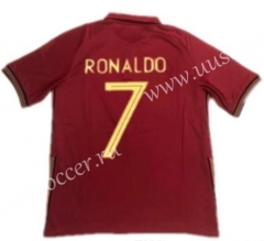 2020 European Cup Portugal Home Red #7 (RONALDO) Thailand Soccer Jersey AAA-807