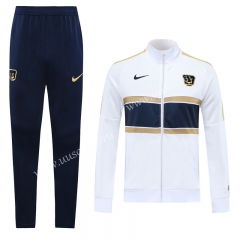 2020-2021 Pumas UNAM White Training Soccer Jacket Uniform-LH