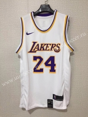 NBA Lakers White #24 Jersey