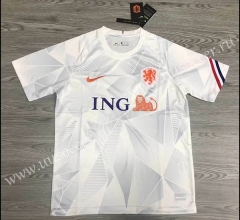 2020 Netherlands White Thailand Soccer Training Jersey