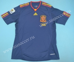 2010 Retro version Spain Blue Thailand Soccer Jersey AAA