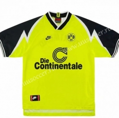 95-96 Retro Version Borussia Dortmund Yellow Thailand Soccer Jersey AAA-503