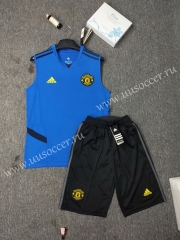 2020 Manchester United Blue Thailand Soccer Vest Uniform