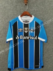 Retro Version Grêmio FBPA Home Blue & Black Thailand Soccer Jersey AAA