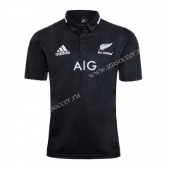 2020-2021 All Black Home Black Rugby Shirt