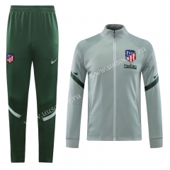 2020-2021 Atletico Madrid Light Green Training Thailand Soccer Jacket Uniform-LH