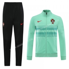 Player Version 2020-2021 Portugal Light Green Thailand Jacket uniform-LH