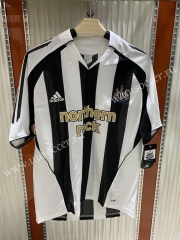 Retro Version Newcastle United Home Black&White Thailand Soccer Jersey AAA
