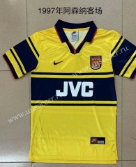 1997 Retro Version Arsenal Away Yellow Thailand Soccer Jersey AAA-709