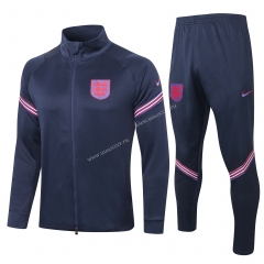 2020-2021 England Royal Blue Soccer Thailand Jacket Uniform-815