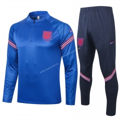 2020-2021 England multicolor Blue Thailand Soccer Tracksuit Uniform-815
