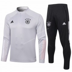 2020-2021 Germany Light GrayThailand Soccer Tracksuit Uniform-815