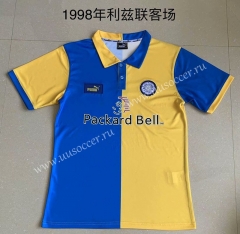 1998 Retro Version Leeds United Away Yellow & Blue Thailand Soccer jersey AAA-709