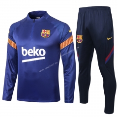 2020-2021  Barcelona Blue Thailand Tracksuit Uniform-815