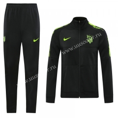 Player Version 2020-2021 Atletico Madrid Black Thailand Soccer Jacket Uniform-LH
