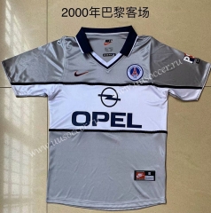 2000 Retro Version Paris SG Away Gray Thailand Soccer Jersey-AY