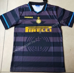 1997-1998 Retro Version Inter Milan Alway Black Thailand Soccer Jersey AAA-912