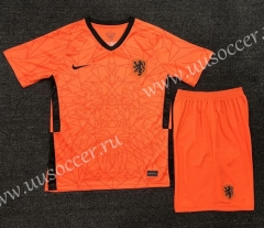 2020 European Cup Netherlands Home Orange Soccer Uniform-710
