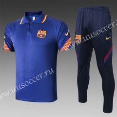 2020-2021 Barcelona Blue Thailand Polo Uniform-815