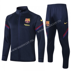 2020-2021 Barcelona Royal Blue Thailand Soccer Jacket Uniform-815