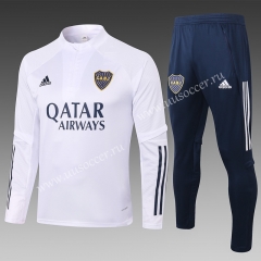 2020-2021 Boca Juniors White Thailand Soccer Tracksuit Uniform-815