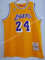 60th anniversary Honor Edition  NBA Lakers Yellow #24 Jersey