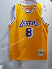 Honor Edition NBA Lakers Yellow #8 Jersey