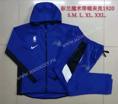2020-2021 NBA Orlando Magic Dark Blue With Hat Jacket Uniform-815