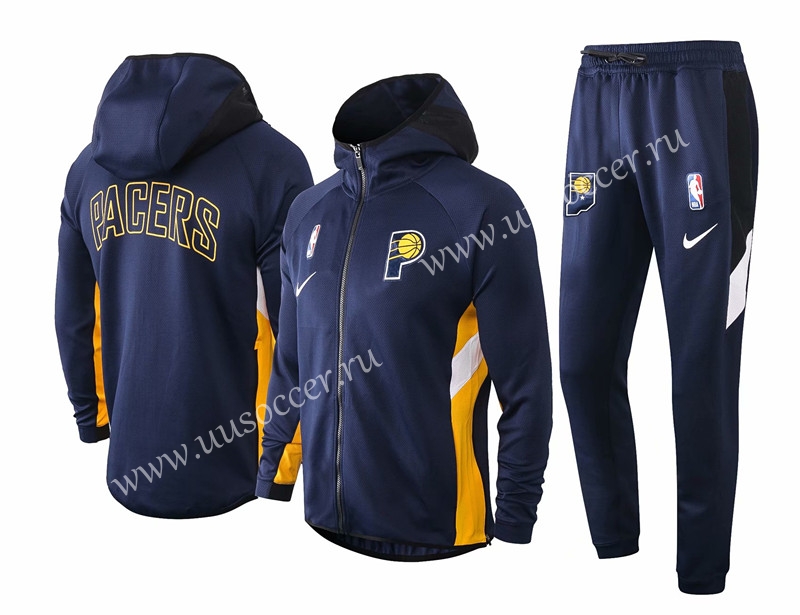 2020-2021 NBA Indiana Pacers Blue With Hat Jacket Uniform-815 ...