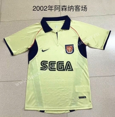 2002 Retro Version Arsenal Away Yellow Thailand Soccer Jersey AAA-709