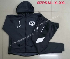 2020-2021 NBA New York Knicks Black With Hat Jacket Uniform-815